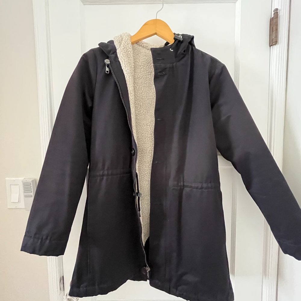 American Apparel Unisex Hooded Sherpa-Lined Jacket